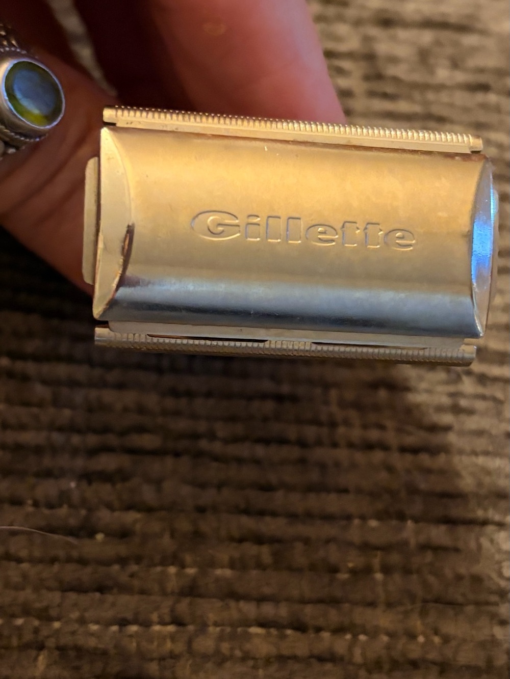 Gillette Silver Safety Razor Head vintage